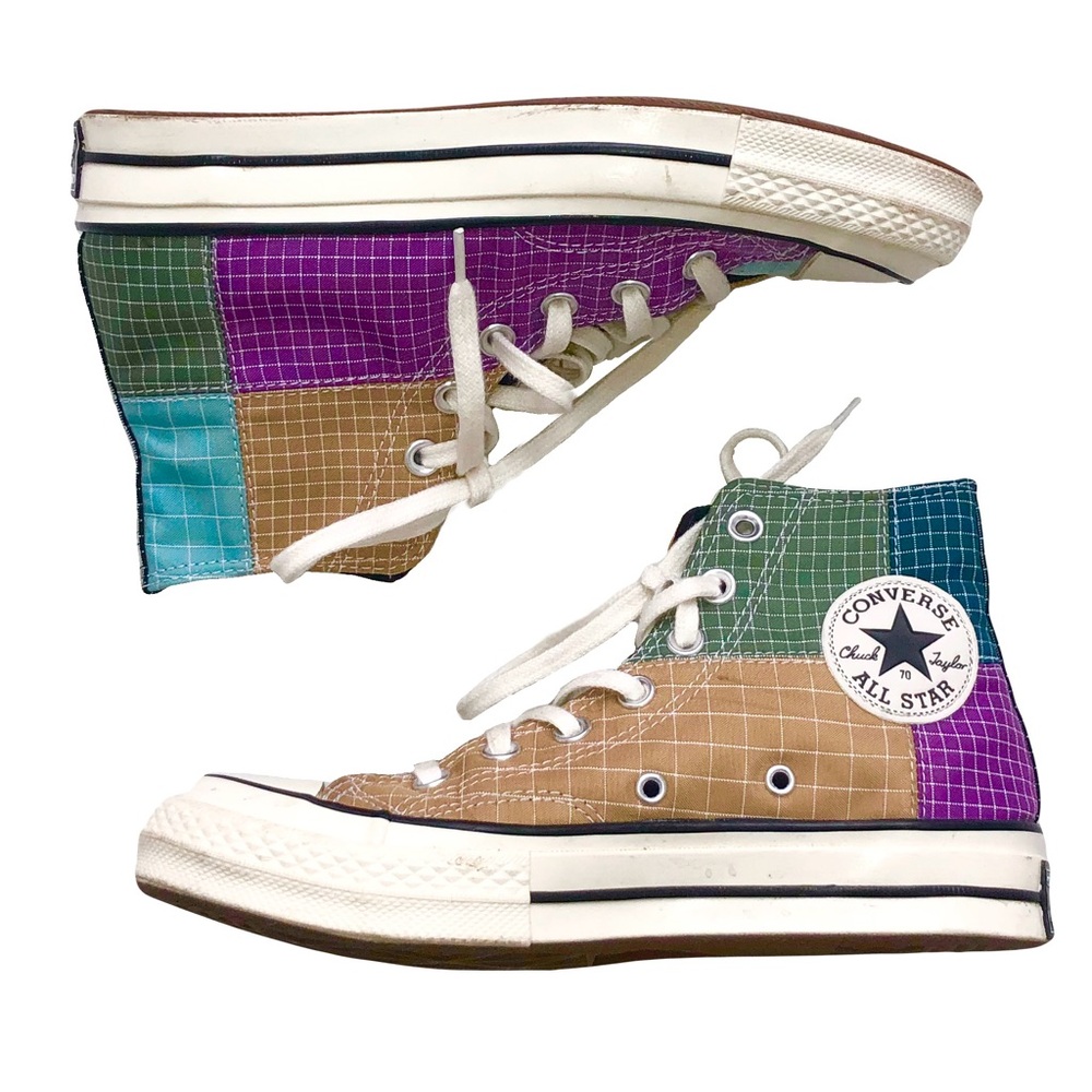 Rainbow colorblock converse